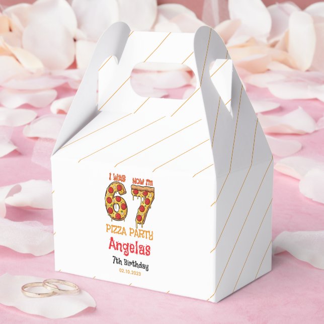 Modern Slice Slice Boy Six Seven Birthday Party Presentaskar (Bröllop)