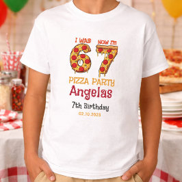 Modern Slice Slice Pojke Sex Sju Födelsedagsfest T Shirt