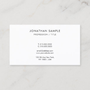 Modern Slick Enkel Design Mall Monogram Visitkort