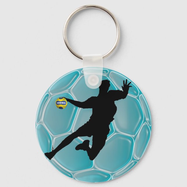 Modern slick Handball Porte-Clé design Nyckelring (Framsida)