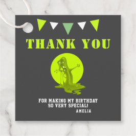 Modern Slime Monster Tack Gåvor Etiketter