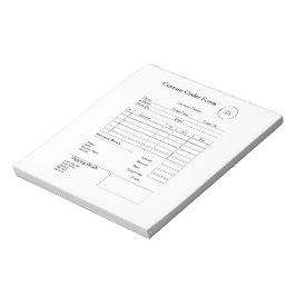 Modern Small Business custom order Sales Receipt Anteckningsblock