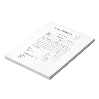 Modern Small Business custom order Sales Receipt Anteckningsblock