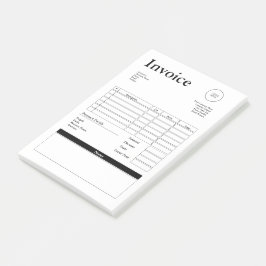 Modern Small Business Invoice Sales Receipt Post-it Block