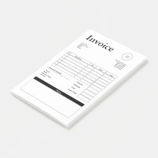 Modern Small Business Invoice Sales Receipt Post-it Block