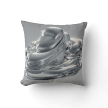 Modern Smält Silver Flytande Krom Metallisk Abstra