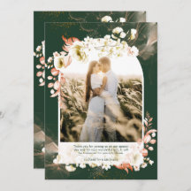 Modern Smaragdgrön Korall Blommig FOTO TACK