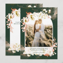 Modern Smaragdgrön Korall Blommig FOTO TACK