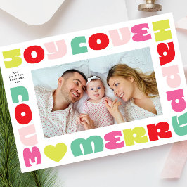 modern smart önskemål | Kristmas ett foto Julkort