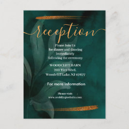 Modern smartkort för grönt och löv meddelande vykort