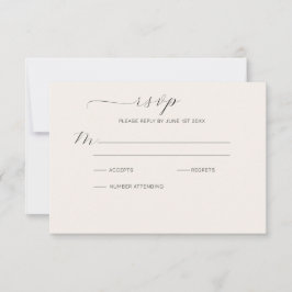 Modern Smokey Guld and Line Blommigt Ampersand OSA Kort