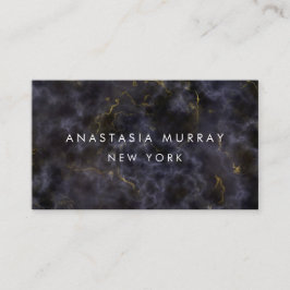 Modern Smoky Black White Marble Minimalist Luxury Visitkort