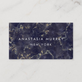 Modern Smoky Black White Marble Minimalist Luxury Visitkort