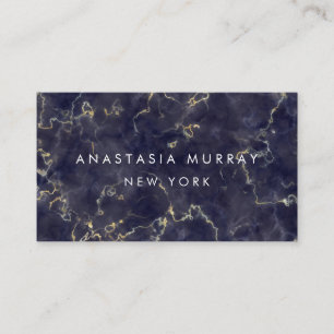 Modern Smoky Black White Marble Minimalist Luxury Visitkort