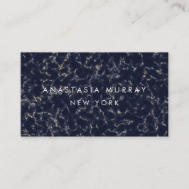 Modern Smoky Black White Marble Minimalist Luxury Visitkort
