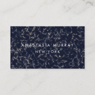 Modern Smoky Black White Marble Minimalist Luxury Visitkort