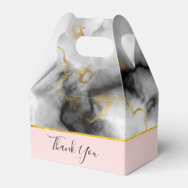 Modern smoky Grått Marble med Guld Ribbon Bröllop Presentaskar