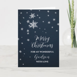 Modern Snö Godson God jul Kort