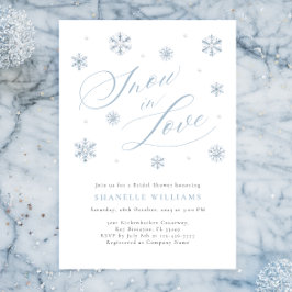 Modern Snö i Kärlek Inbjudningskort för möhippan
