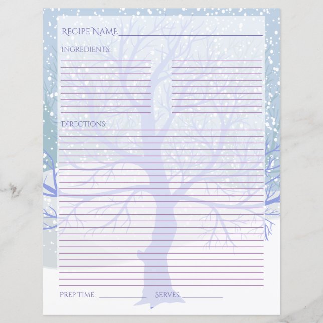 Modern Snö Jul Recipes CHANGE FÄRG (Framsida)