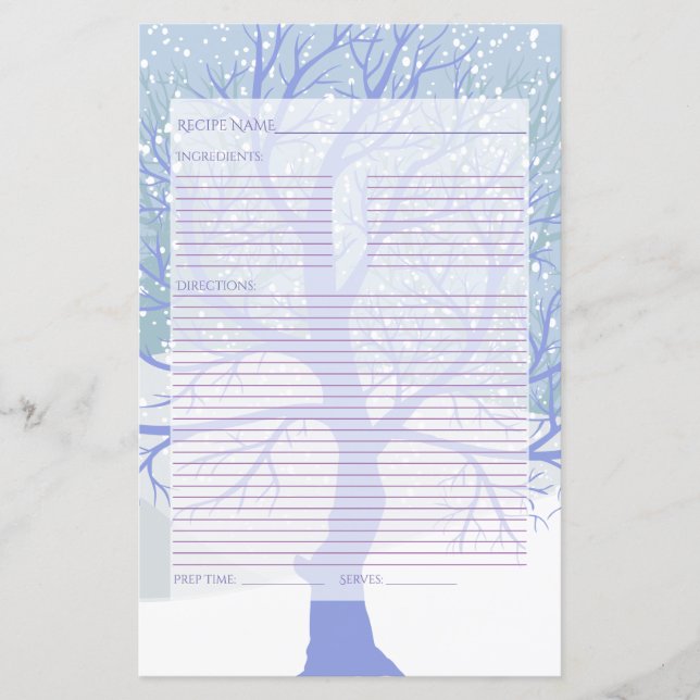 Modern Snö Jul Recipes CHANGE FÄRG (Framsida)