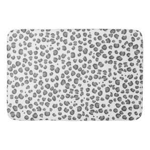 Modern Snö Leopard Animal Print Mönster Badrumsmatta