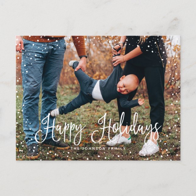 Modern snö manus 2 Foto Semestertid vykort (Framsida)