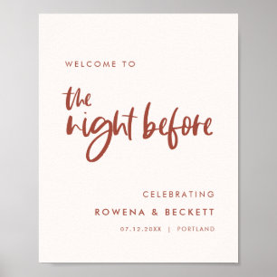 Modern snö rosa Välkommen till natten före Poster