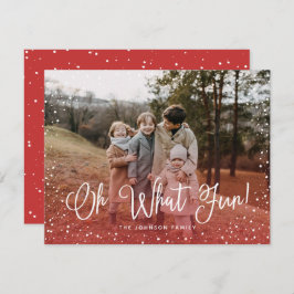 Modern Snö Script 2-foto Julkort