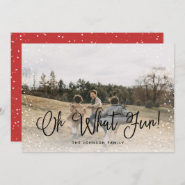 Modern Snö Script 2-foto Julkort