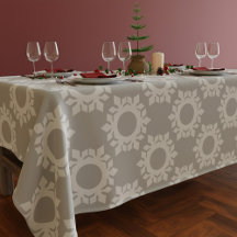 Modern snöflake Grått jul Helgdag Tablecloth