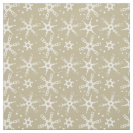 Modern snöflake över hela Mönster Fabric Tyg