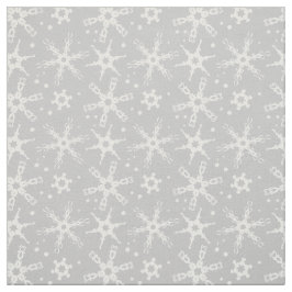 Modern snöflake över hela Mönster Fabric Tyg