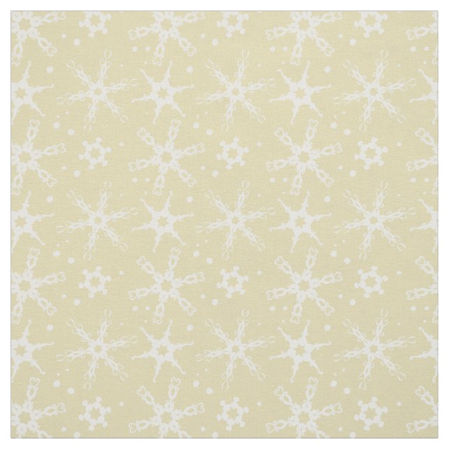 Modern snöflake över hela Mönster Fabric Tyg (Provkarta)