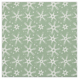 Modern snöflake över hela Mönster Fabric Tyg