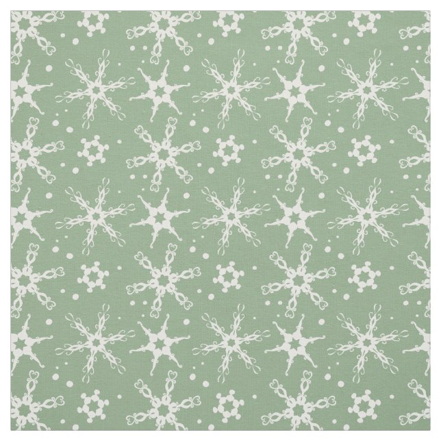 Modern snöflake över hela Mönster Fabric Tyg (Provkarta)