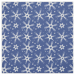Modern snöflake över hela Mönster Fabric Tyg