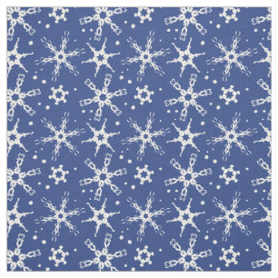 Modern snöflake över hela Mönster Fabric Tyg