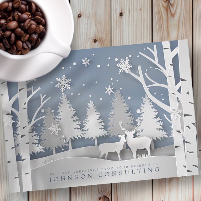Modern Snöflingor | Dagshälsningar Julkort (Skapare uppladdad)