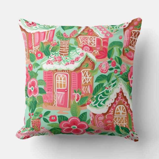 Modern snöflingvinter Pillow - Neutralt Kudde (Framsida)