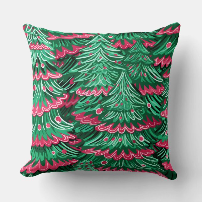 Modern snöflingvinter Pillow - Neutralt Kudde (Framsida)