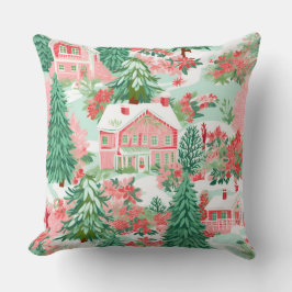 Modern snöflingvinter Pillow - Neutralt Kudde