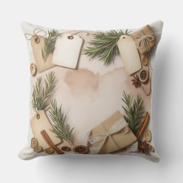 Modern snöflingvinter Pillow - Neutralt Kudde