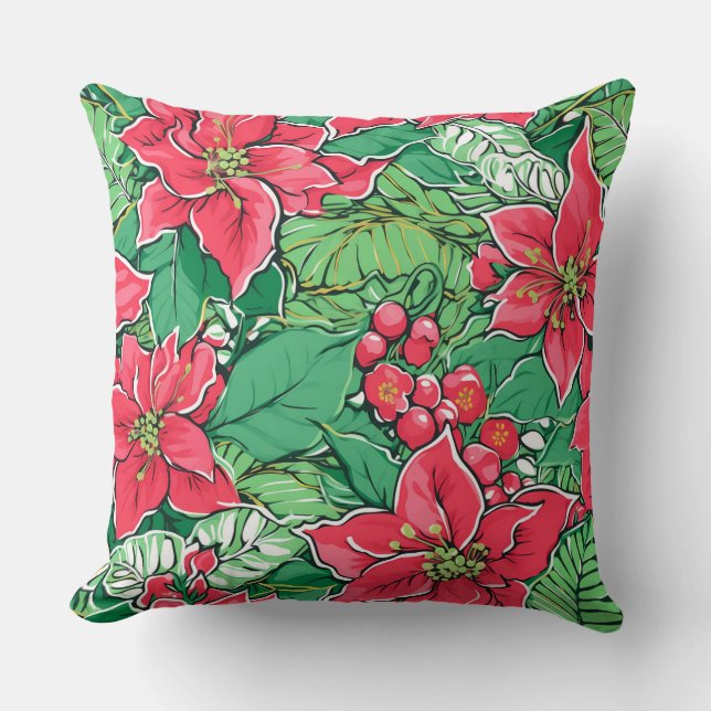 Modern snöflingvinter Pillow - Neutralt Kudde (Framsida)