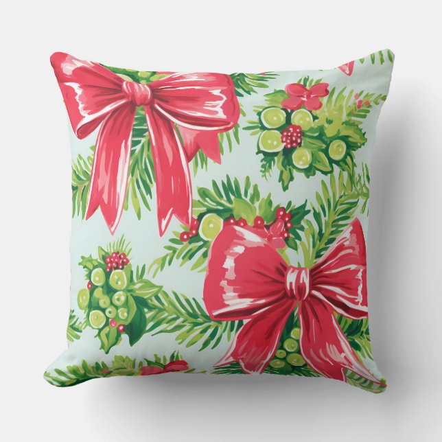 Modern snöflingvinter Pillow - Neutralt Kudde (Framsida)