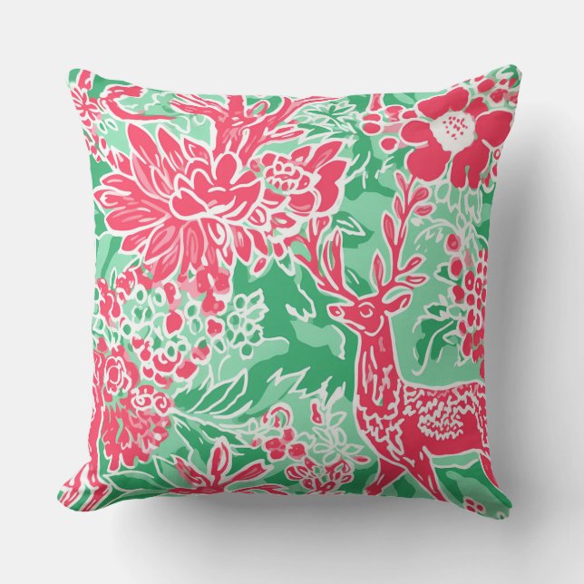 Modern snöflingvinter Pillow - Neutralt Kudde (Framsida)