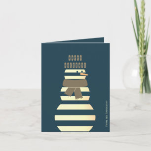 Modern snögubbe-christmas snö man kort