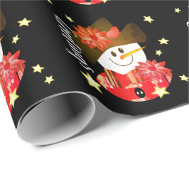 Modern Snögubbe Designade Presentpapper