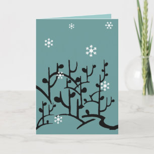 Modern snöjulkort helgkort