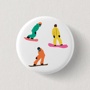 Modern Snowboarders Winter Illustration Knapp